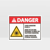 Custom Gate Signs,Danger Laser Radiation Class 4 Sign